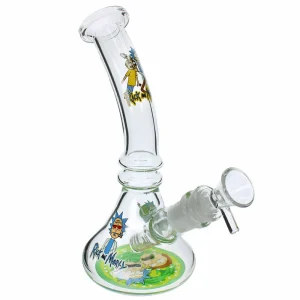 20 cm Bong Béaker Col Coudé Rick and Morty, Motifs Assortis