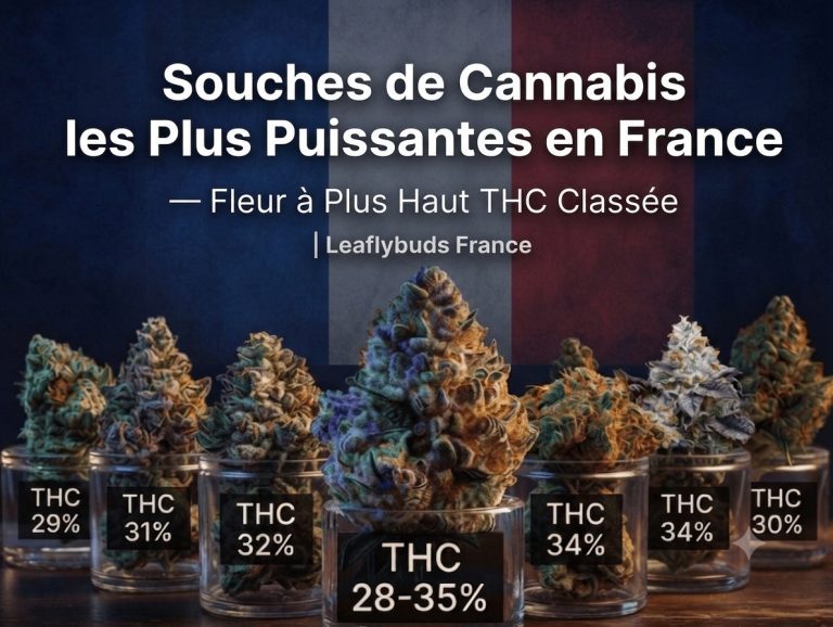 Souches de Cannabis les Plus Puissantes en France — Fleur à Plus Haut THC Classée